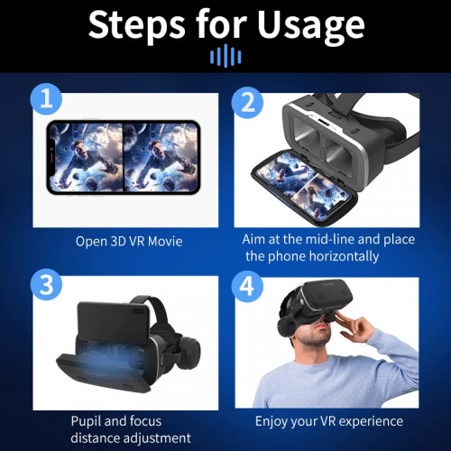 G15E VR Glasses IMAX 3D Movies Virtual Reality VR Glasses Cardboard Box VR Headset Helmet for 4.7-7" Phone,Support Game Joystick - 44