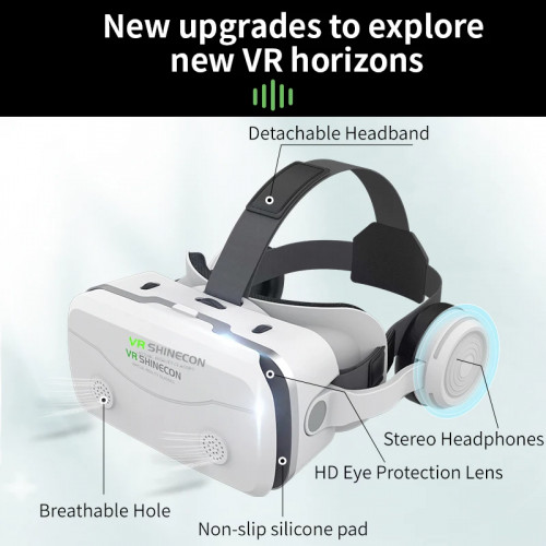 3D Viar Phone Virtual Reality VR Glasses Helmet Headset Smart Devices Lenses Goggles For Smartphones Cell Controllers Headphone - 44