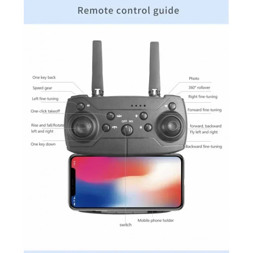 E88Pro 4K FPV Drone 1080P HD Camera Portable Foldable Design Stable Height Hold  Best Christmas Gift Professional RC Aircraft