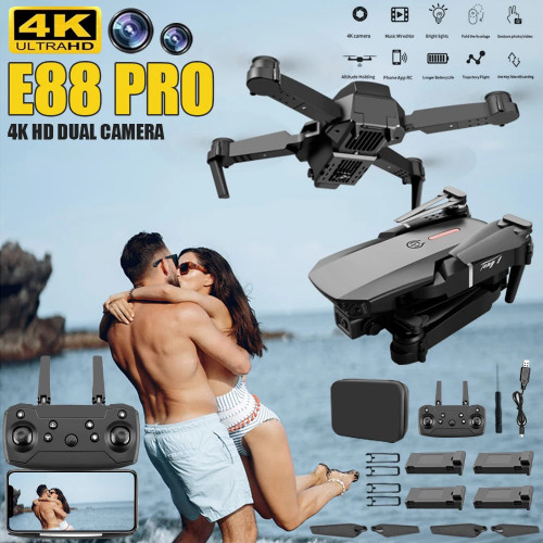 Lates 2024 New E88 Pro WIFI FPV Drone Wide Angle HD 4K Camera Height Hold RC Foldable Quadcopter Dron Helicopter Toys e88pro