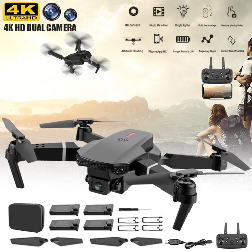 Lates 2024 New E88 Pro WIFI FPV Drone Wide Angle HD 4K Camera Height Hold RC Foldable Quadcopter Dron Helicopter Toys e88pro
