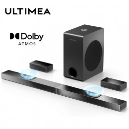 ULTIMEA 520W 5.1.2 Soundbar with Dolby Atmos for Smart TV,4K HDR Pass-through,Home Theater Wireless Bluetooth Soundbar Speakers 