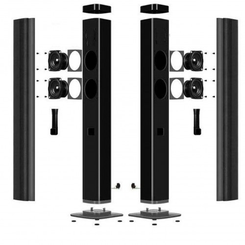 Remote Control Speaker 2 in 1 Separable Soundbar Bluetooth TV Speaker Wall Mounted with HD Multimedia Cable for Home Theater