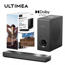 ULTIMEA 2.1 Soundbar with Dolby Atmos for Smart TV,Bluetooth Sound Bar with Subwoofer,3D Surround Sound System for TV Speakers 