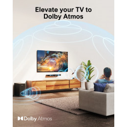 ULTIMEA 2.1 Soundbar with Dolby Atmos for Smart TV,Bluetooth Sound Bar with Subwoofer,3D Surround Sound System for TV Speakers