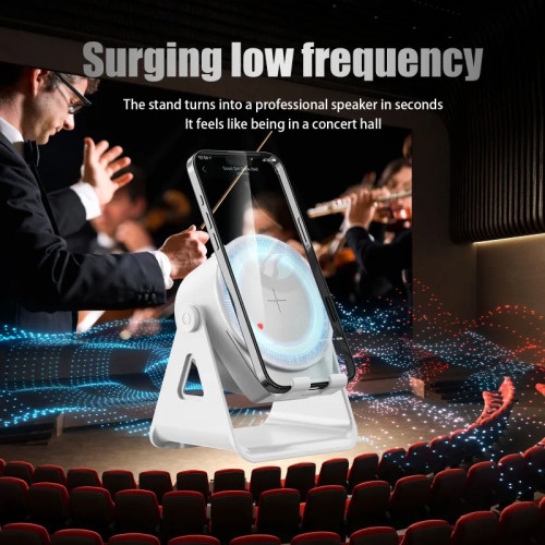 Portable Smart Induction Speaker Wireless Bluetooth  Phone Holder Multi-functional Outdoor Sports Stereo Speakers Universal