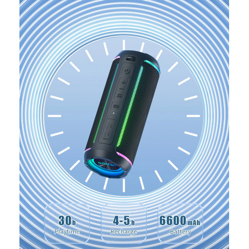 Ortizan X30 Portable Bluetooth Speakers Bass Boost 40W Powerful Wireless IPX7 Waterproof Speaker with 6600mAh Battery USB/TF/AUX