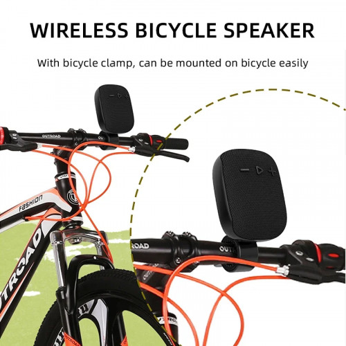Rockmia EBS-027 Mini Bluetooth Wireless Speaker BT5.3 with Built-in Mic IPX4 Waterproof Shockproof Outdoor Backpack Bike Speaker
