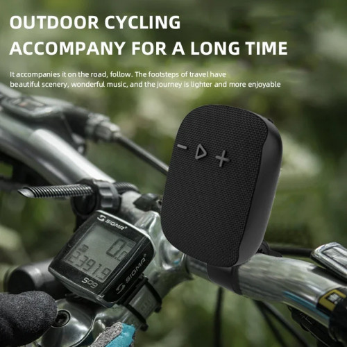 Rockmia EBS-027 Mini Bluetooth Wireless Speaker BT5.3 with Built-in Mic IPX4 Waterproof Shockproof Outdoor Backpack Bike Speaker