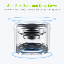EWA A106 Pro Mini Portable Wireless Bluetooth 5.0 Speaker Custom Bass Radiator IPX7 Waterproof Metal Speakers Travel Case