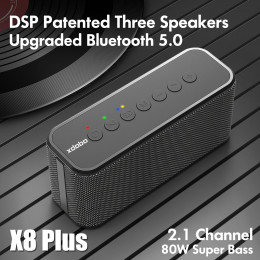 XDOBO X8 Plus 80W Portable Bluetooth Compatible BT5.0 High Power Speaker Wireless Subwoofer TWS Subwoofer IPX5 Boombox U disk/TF 