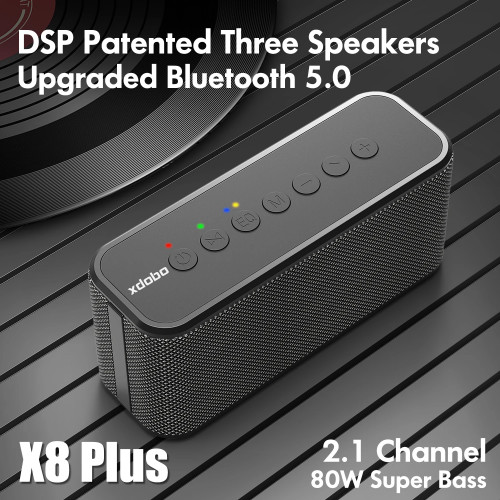 XDOBO X8 Plus 80W Portable Bluetooth Compatible BT5.0 High Power Speaker Wireless Subwoofer TWS Subwoofer IPX5 Boombox U disk/TF
