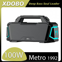Xdobo Metro 1992 100W Portable Bluetooth Speaker Wireless Subwoofer KTV Mode HIFI Audio IPX6 Waterproof Outdoor 