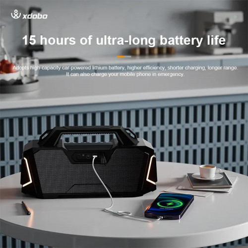 Xdobo Metro 1992 100W Portable Bluetooth Speaker Wireless Subwoofer KTV Mode HIFI Audio IPX6 Waterproof Outdoor