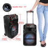 12" Rechargeable Bluetooth Party Speaker FM AUX Remote Control with Microphone Sound System Karaoke Dj Loud Speaker