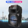 12" Rechargeable Bluetooth Party Speaker FM AUX Remote Control with Microphone Sound System Karaoke Dj Loud Speaker