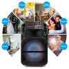 12" Rechargeable Bluetooth Party Speaker FM AUX Remote Control with Microphone Sound System Karaoke Dj Loud Speaker