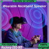 Rockmia EBS-905 Wearable Speaker Neckband Bluetooth 5.0 Hands-free Ear-Free for TV Game Play Home Outdoor Use TF Card