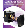 XIKCU High Power Karaoke Bluetooth Speaker Portable Stereo Surround Wireless Subwoofer with 2 Microphone Boombox Child Home Gift