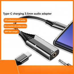 USB Dac Type-C Digital Audio Adapter 3.5 Headphone Converter Mobile Phone Charging Call 60W Fast Charging Cable Adapter Cable 