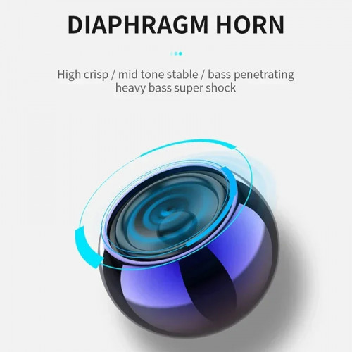 Wireless Bluetooth 5.3 Speaker Portable TWS Small Steel Gun Metal Heavy Subwoofer Outdoor Mini Bluetooth Stereo Speaker