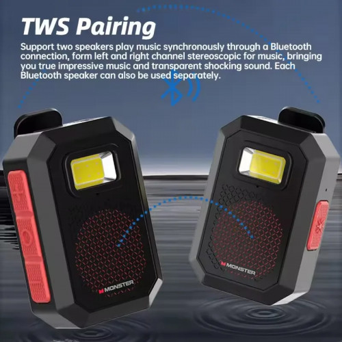 Monster X901 Wearable Portable Bluetooth Speaker TWS Stereo Pairing Wireless Portable Speaker