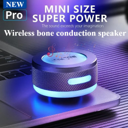 Bone Conduction Vibration Bluetooth Speaker Suction Cup&Magnetic Suction Surround Sound Music Box RGB Breathable Light MP3