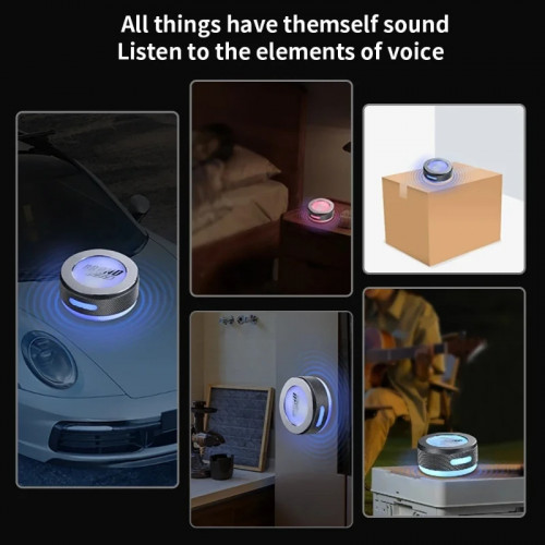 Bone Conduction Vibration Bluetooth Speaker Suction Cup&Magnetic Suction Surround Sound Music Box RGB Breathable Light MP3