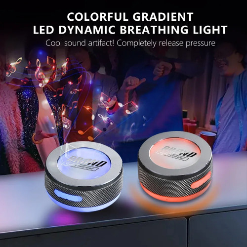 Bone Conduction Vibration Bluetooth Speaker Suction Cup&Magnetic Suction Surround Sound Music Box RGB Breathable Light MP3