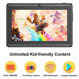 BDF-Q8 New 7 Inch Tablets Android 13, 4GB RAM 64GB ROM, 1TB Expand, WiFi, 4000mAh Battery,Dual Camera, Google Learning Tablet PC