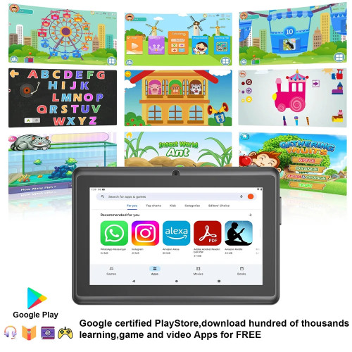BDF-Q8 New 7 Inch Tablets Android 13, 4GB RAM 64GB ROM, 1TB Expand, WiFi, 4000mAh Battery,Dual Camera, Google Learning Tablet PC