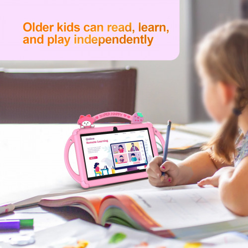 7-inch Android 13 children's tablet, 5G WiFi tablet, quad-core processor, 4GB (2g+2g-memory expansion) RAM+32GB ROM, with parent