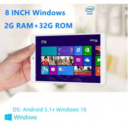 X80 8 INCH Dual OS Android 5.1+ Windows 10 Mini Tablet PC 2GB RAM 32GB ROM 1920 x 1200 IPS CPU Z8350 WIFI Quad Core Office Work 
