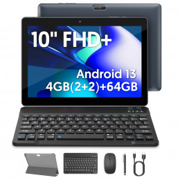 BAKEN Android tablet 10.1 inches, quad-core processor, 4(2+2)GB+64GB, 1TB expandable memory (need to be purchased separately)