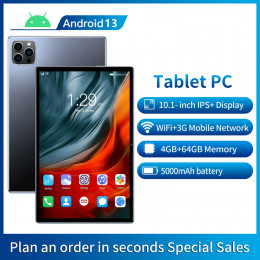 New 10.1 Inch Android 13 Tablet Pc Google Play Octa Core Dual Cameras Dual SIM 3G Phone Call Wifi Tablets 4GB RAM 64GB ROM 