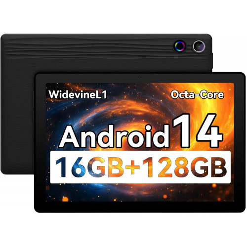 URAO A7 11 Inch Android Tablet 16GB RAM 128GB ROM 1TB Expansion 8-Core Processor Widevine L1 Dual Camera 6800mAh WiFi6 BT5.3