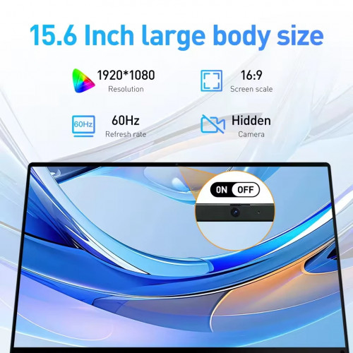 Xiaman 15.6 inch Laptop Computer Intel Celeron N5095 Notebook PC Gamer 16GB DDR4 1TB SSD Office Study Windows 11 1080P Laptops