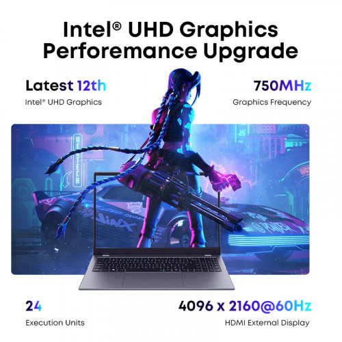 CHUWI GemiBook Plus Laptop 15.6" Intel N150/N100 Graphics for 12th Gen 1920*1080P 16GB RAM 512GB SSD With Cooling Fan Windows 11