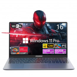 ACEMAGIC RX16 AMD Ryzen 7 7735HS 16" Ultra Slim 4400MAH Laptop 16GB LPDDR5 Ram 512GB Rom Windows 11Pro BT5.2 Wifi 6 Notebook 