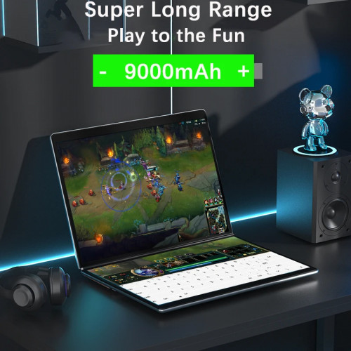 Tablet Double-Screen Intel N100 14+14 inch Laptop 16GB DDR5 2TB SSD HD Camera 9000 mAH 1920*1280 Screen Windows 11 Computer