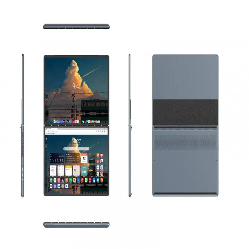 Tablet Double-Screen Intel N100 14+14 inch Laptop 16GB DDR5 2TB SSD HD Camera 9000 mAH 1920*1280 Screen Windows 11 Computer