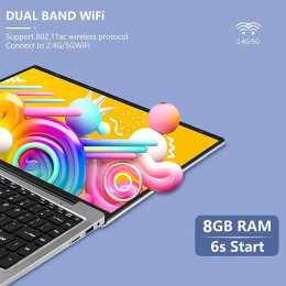 14.1 Inch Celeron N4000 Windows 11 Pro commercial office work Laptop - 8G RAM MAX 1TB SSD - 2.4G & 5.0G WiFi, Bluetooth