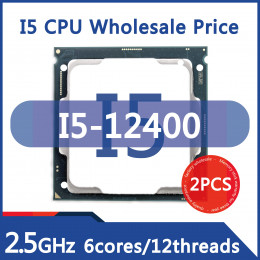 2 PCS Processador Core i5 12400 2.5 GHz 6 núcleos/12 threads 65 w 10nm Distribuidor atacado 
