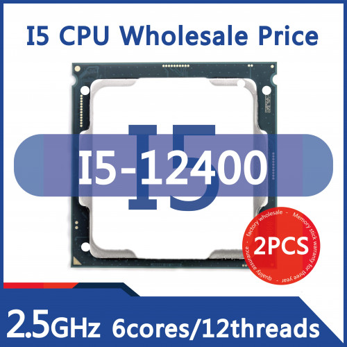 2 PCS Processador Core i5 12400 2.5 GHz 6 núcleos/12 threads 65 w 10nm Distribuidor atacado