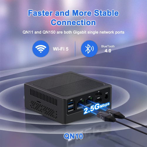 TexHoo New 12Th Gen Mini Pc Windows11 Intel  N100 N150 Processor 16Gb Ddr5 4800Mhz 512Gb Pocket 12V Dual Lan Mini Computer
