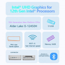 Lenovo Eco Erazer D80 mini PC 0.8L ultra-compact size Intel Core I3/I5/I7 DDR4 Grand Slam interface Wifi 6 and BT5.2 Mini Host