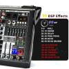 Freeboss 4 Channel Mixing Console 99 DSP Effect USB Play PC Record Bluetooth Audio Sound Mixer Home Party 48V Mix Table  AG-AT4