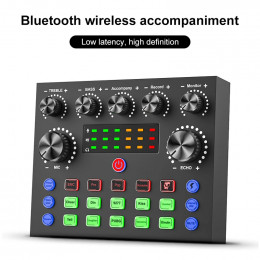 Likheung V8 V8S Audio Mixer USB External Headset Microphone Webcast Personal Live Broadcast Sound Card For Phone Computer 
