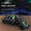 BOMGE mini 2 Channel USB Audio Interface sound card Recording Streaming and Podcasting with XLR/48V Phantom Power for Guitarist - 44