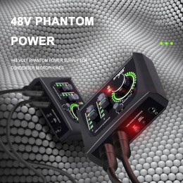 BOMGE mini 2 Channel USB Audio Interface sound card Recording Streaming and Podcasting with XLR/48V Phantom Power for Guitarist - 44